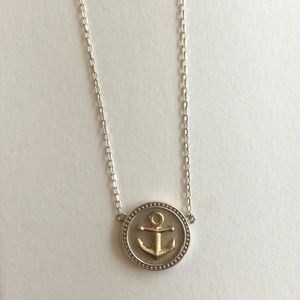 Anchor Necklace 14k Gold and Sterling Silver